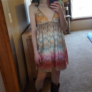 Aztec tribal strappy babydoll dress S Nasty Gal